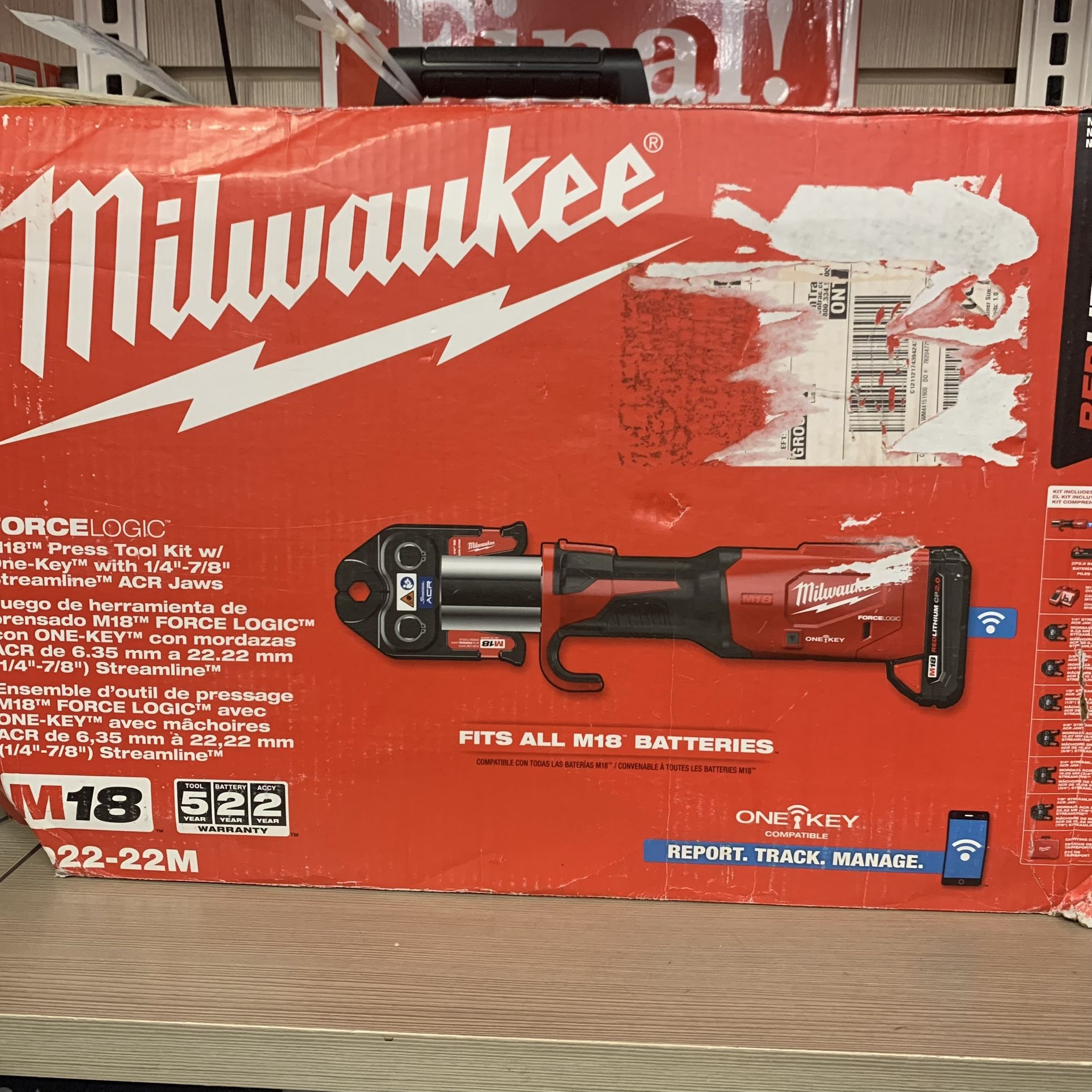 Milwaukee New FORCE LOGIC press Tool Kit M18 One Key Brand New !