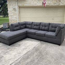 Gray Ashley Furniture L Sectional In Great Condition