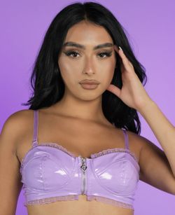 Lavender Vinyl Pixie Rave Tube Top
