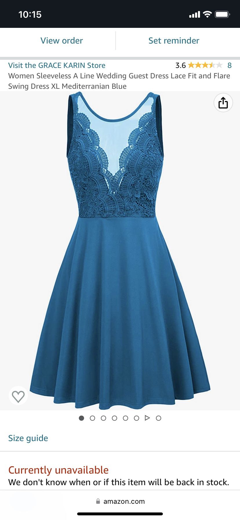 Blue Thigh Lenght Dress