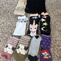 Girl Unicorn cat girl socks stocking lot
