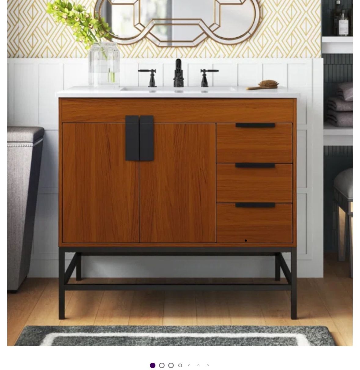 Brand New 36" Mango Wood Bathroom Vanity - Unopened Box!"