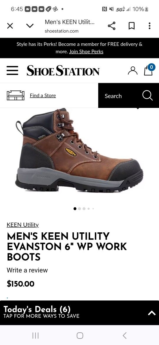 Men's Keen Utility Esd Waterproof Carbon Toe.