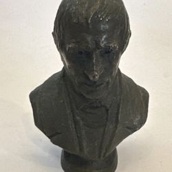 William Harrison Bronze Statue Franklin Mint President Bust 1977 3"