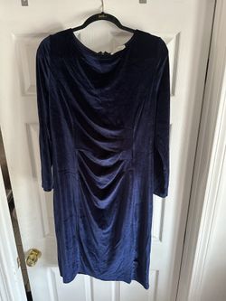 XL Blue Velvet Dress