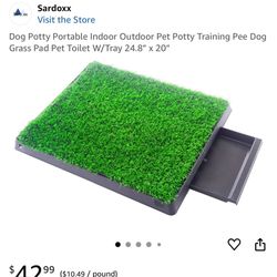 Brand new 20“ x 25“ grass dog pee pad with removable tray 