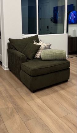 Dark Olive Green Chaise Lounge
