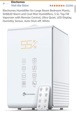 Elechomes EC5501 WHITE Ultrasonic Humidifier 