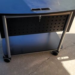 Computer Desk, With Storage Filing Cabinet Lock And Key 
