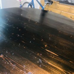 Amish Dinner Table - Stained Oak