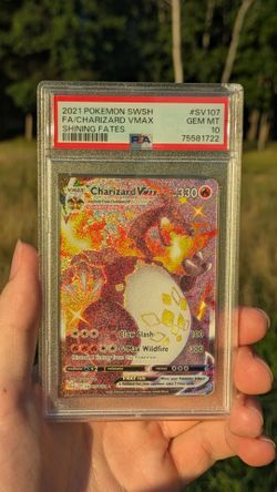 2021 Pokemon Cards Charizard VMAX SV107/SV122 Shining Fates Shiny Vault Full Art PSA 10