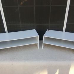 White Wooden Stackable Shelves/Shoe Racks