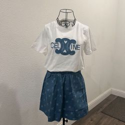 Celine Denim Skirt Set ✨