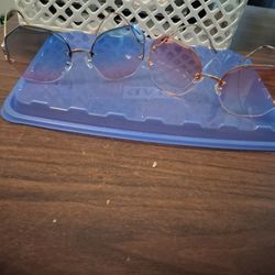 UNISEX Sunglasses, Blue + Pink Tent