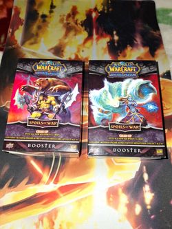 UPPERDECK  WORLD OF WARCRAFT MINIATURES GAME SPOILS OF WAR BOOSTER BOX...NEW...SMOKE FREE HOME...$30 FOR BOTH...