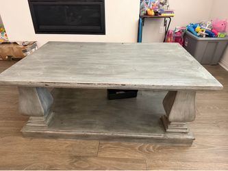 Wood coffee table