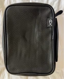 Brand New, High Quality Black Leather Bible Cover with Zipper