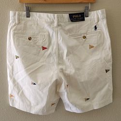 Brand New- Polo Ralph Lauren Men’s Embroidered 9-Inch Stretch Classic Shorts Men’s Size 35