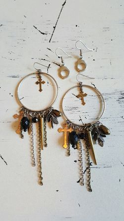 Cross & Handcuff Earrings