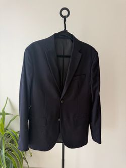 Men's H&M Navy Two-Button Suit Blazer