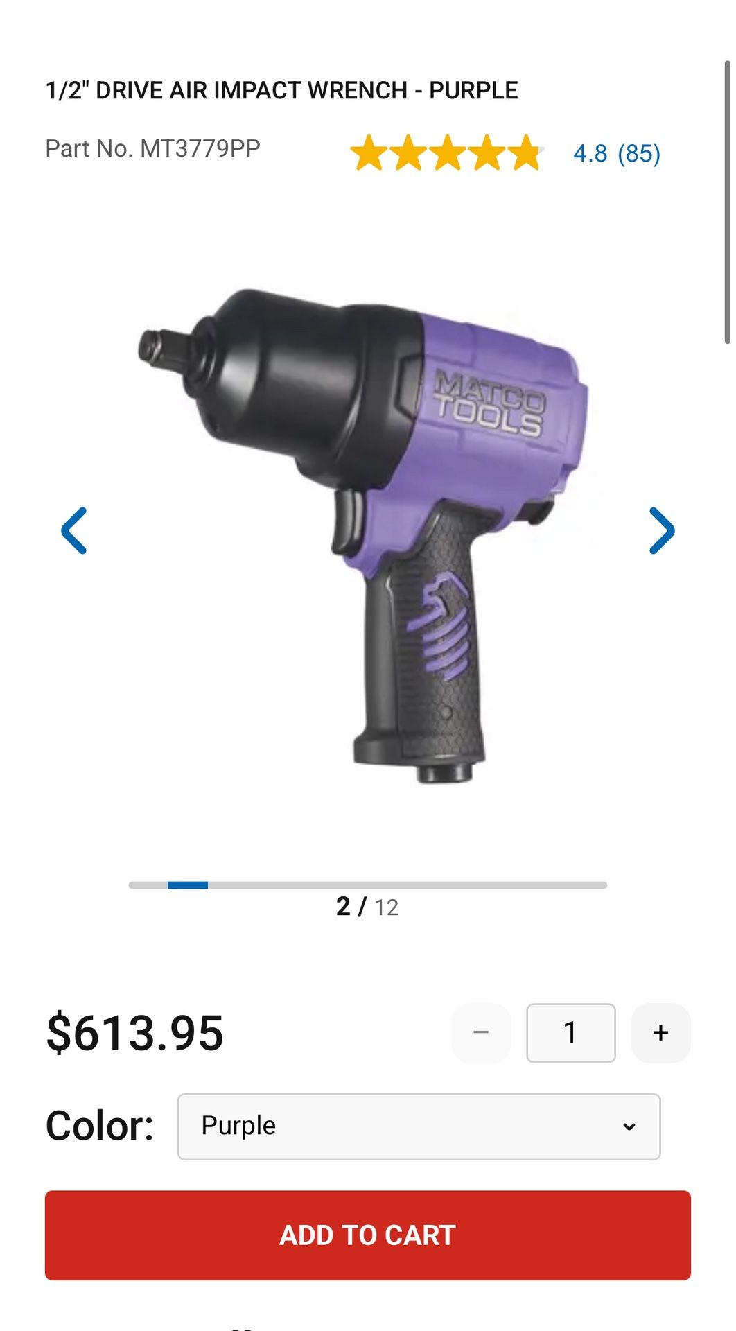 Matco 1/2 Impact Gun