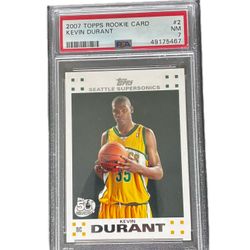 2007 Topps Kevin Durant Rookie Card Psa 7