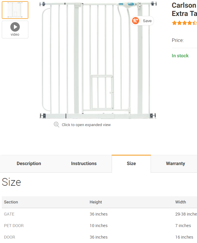 Walk Through Gate with small pet door