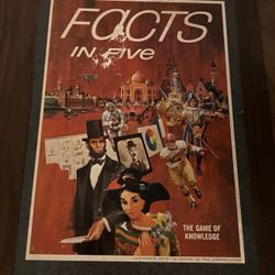 Vintage Facts in Five Game of Knowledge Bookshelf Game 1976 Avalon Hill