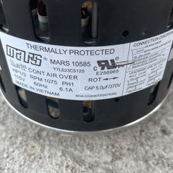 1/3 Hp 1075 Rmp Blower Motor