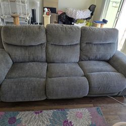 Reclining Couch - Grey - $100 