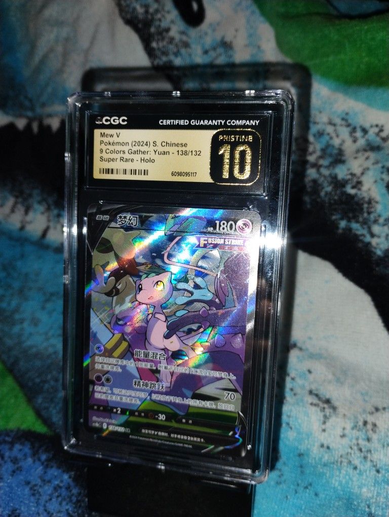 Pokémon CGC 10 Pristine Mew VSR 2024 138\132 Super Rare Holo Slab