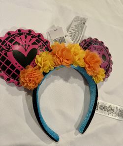 New with Tag Disney Disneyland Coco Ears Headband Day of the Dead Dia de los Muertos