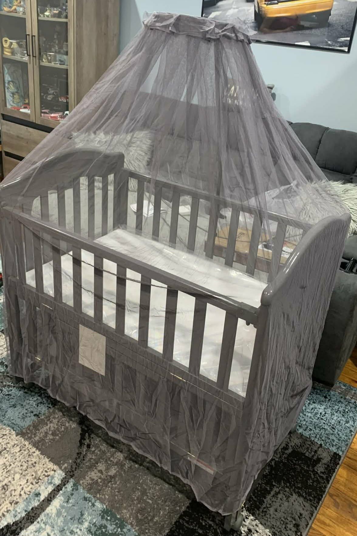 Harppa 6-in-1 Convertible Mini Crib / Toddler Bed