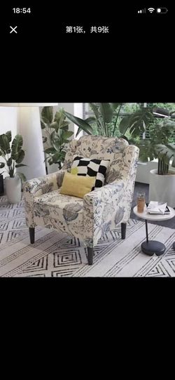 Brown Accent Chair - High Back Upholstered Armchair, Comfy Living Room Arm Chair, Reading Accent Chairs for Bedroom, Apartment, Office, Single Sofa wi