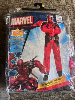 Marvel Deadpool Muscle Halloween Costume Adult Small