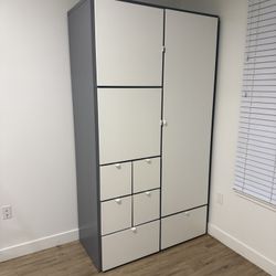 Large IKEA Storage Cabinet 1, White/Gray - MUST GO