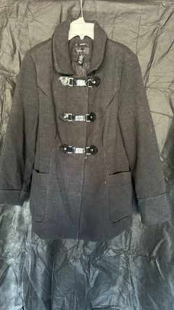 Style&Co Dark Gray Wool Blend Coat