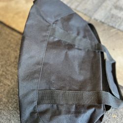 Black Canvas Bag W/Strap