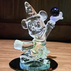 Disney Arribas Bros Crystal Figurine Sorceror Mickey 
