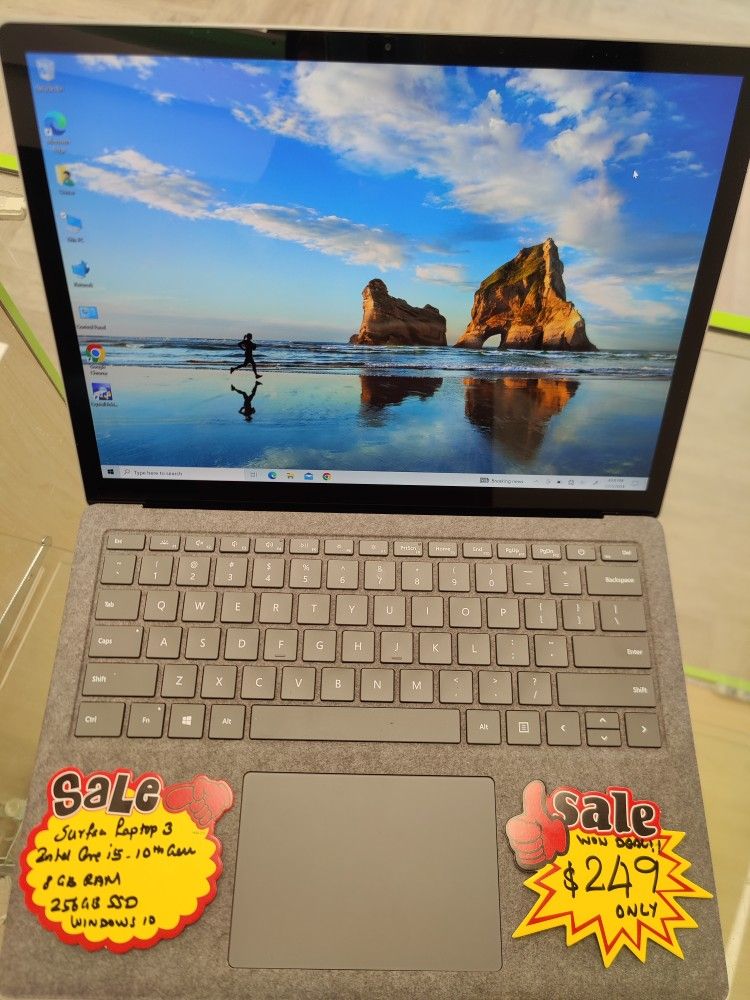 Microsoft Surface Laptop 3 2020 Intel Core i5 10th Gen, 8gb Ram,256gb SSD, Windows 10 Microsoft Offiice , Charger.
