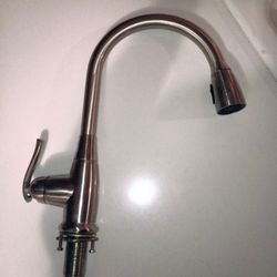 Brushed Nickel Pull-Down Kitchen Faucet