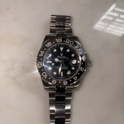 Rolex GMT-Master II 116710LN Silver Oyster Bracelet with Black Bezel