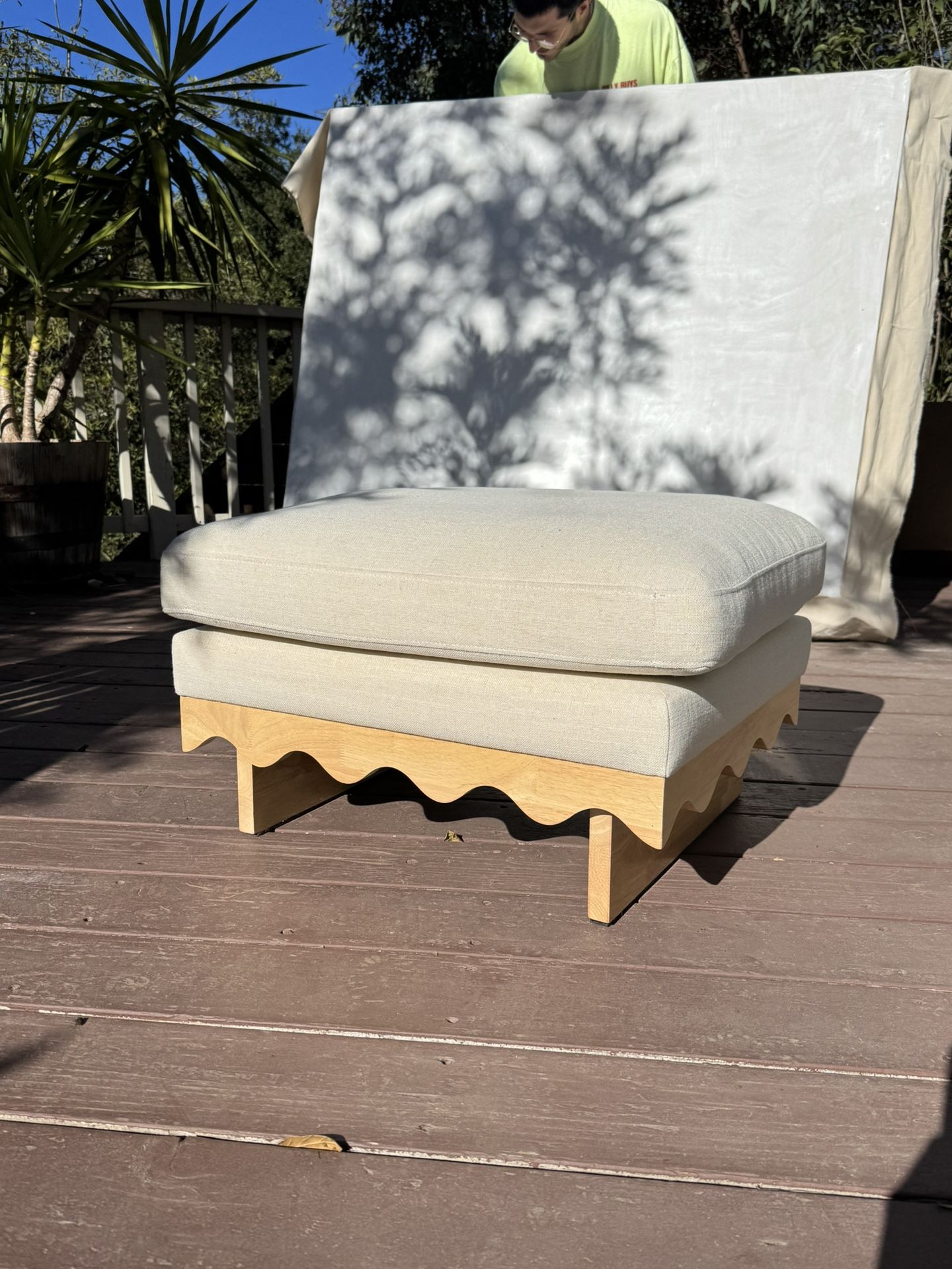 Urban outfitters Wooden Ottoman 