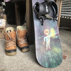 Snowboard And Boots
