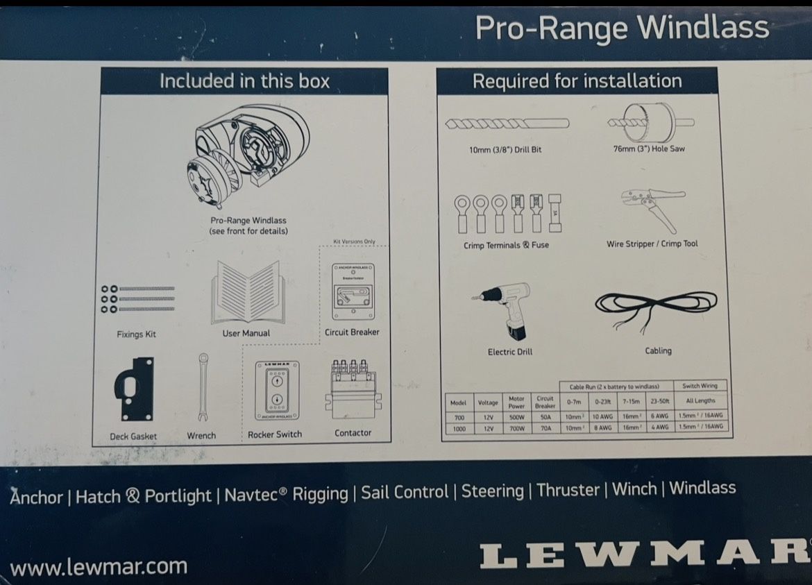 Lewmar Pro-Range Windlass