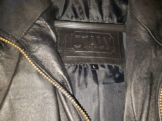 Mens Leather Jacket ITALY brand