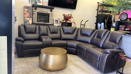 Faux leather Brown Sectional