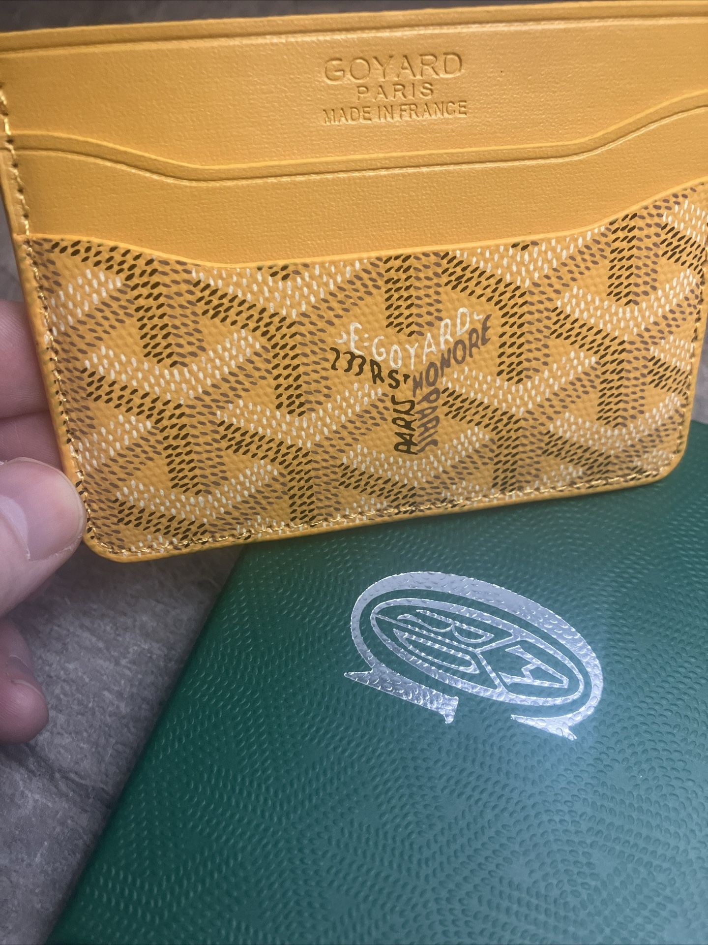 Brand New Yellow GoyardCard Holder