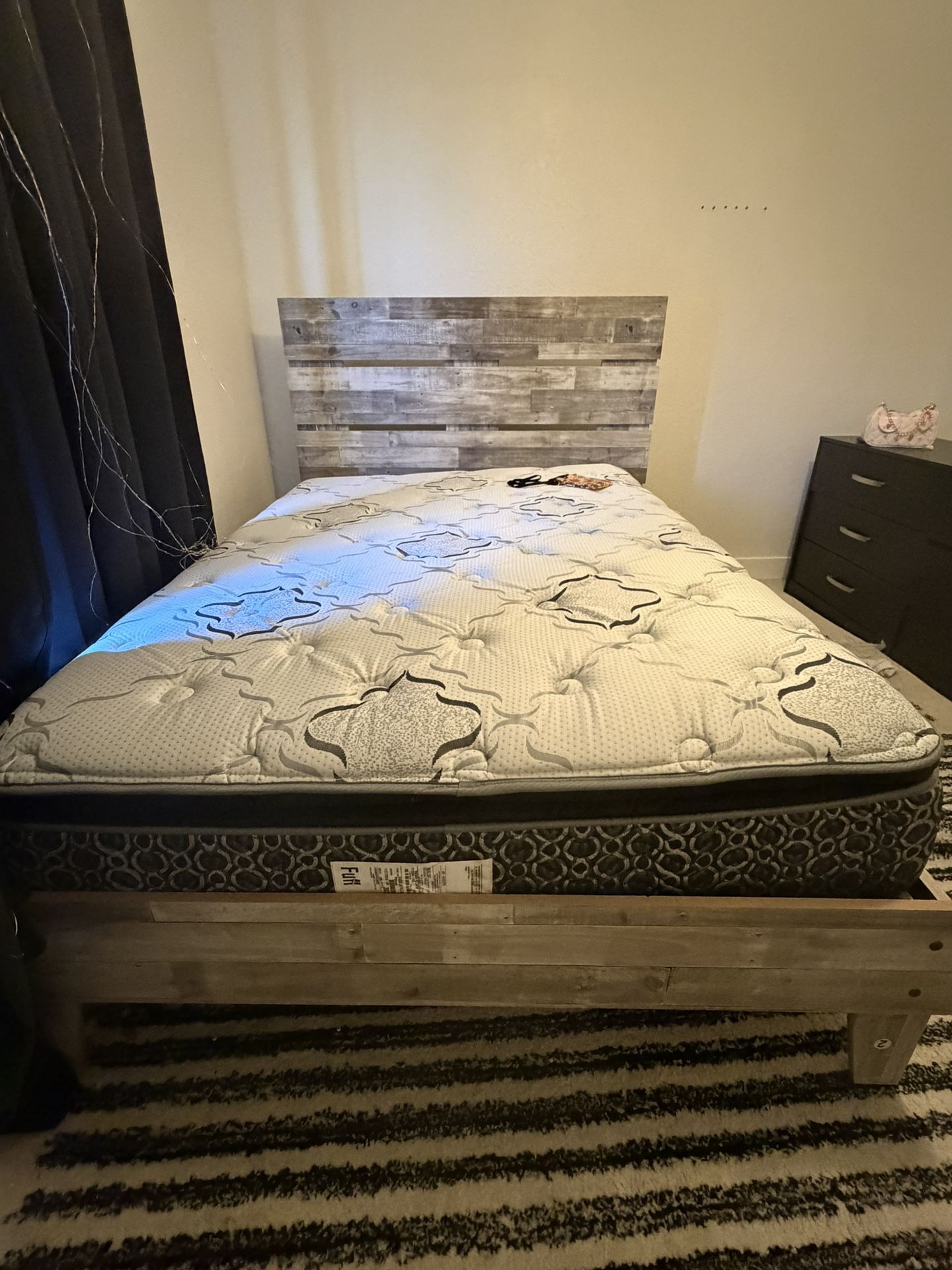 Grey Wooden Bed Frame
