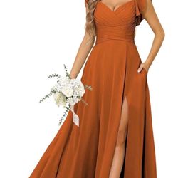 Bridesmaid Dress Orange 